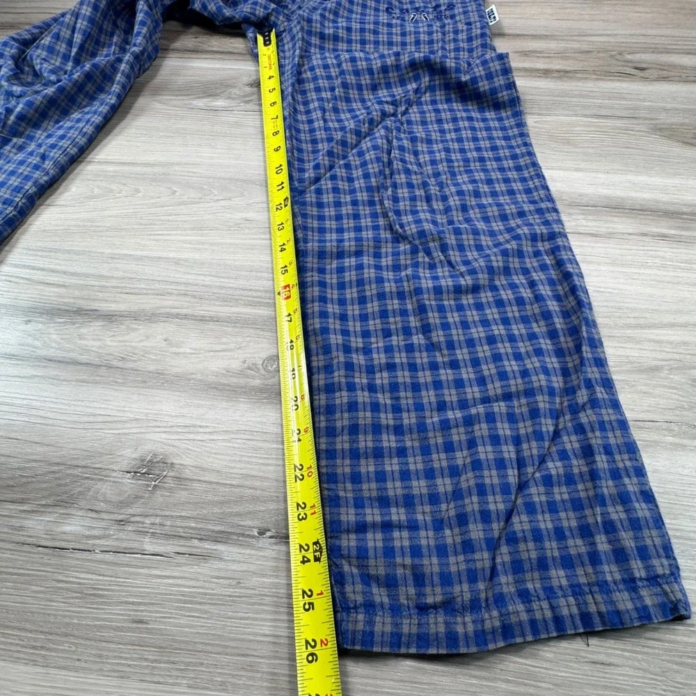 VINTAGE Indianapolis Colts NFL Plaid Flannel Pajama Pants Royal Blue Mens Small‎